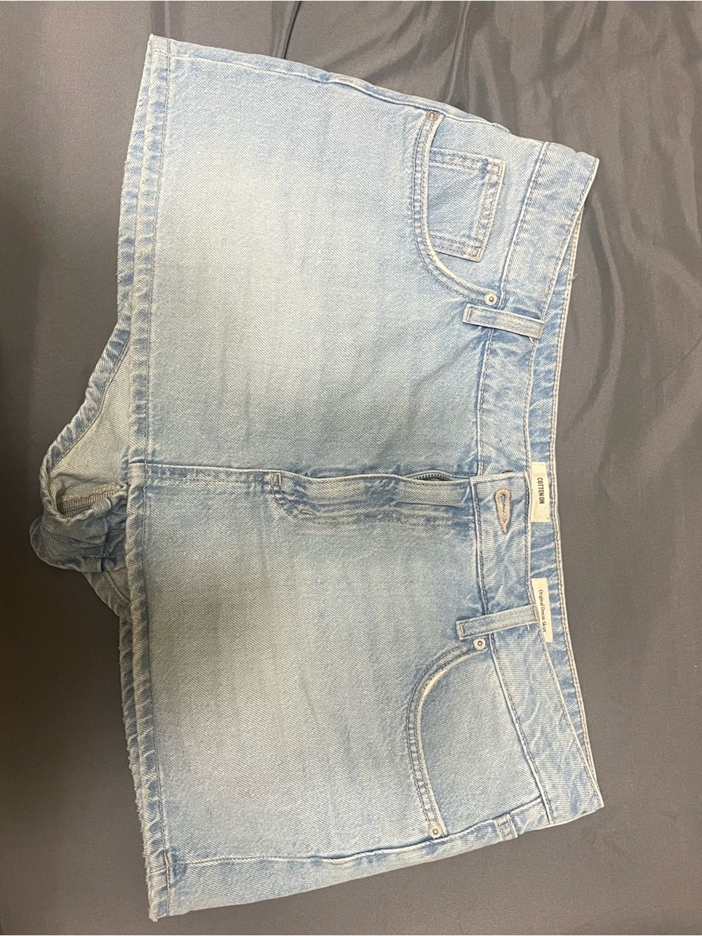Cotton on denim mini skirt